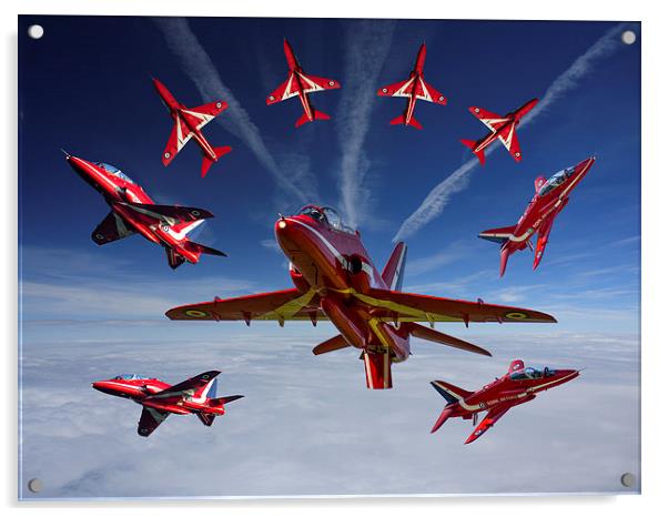 Red Arrows Acrylic by Oxon Images