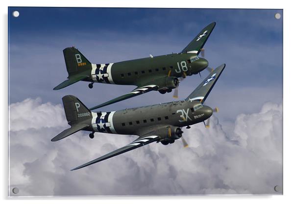 Dakotas in flight Acrylic by Oxon Images