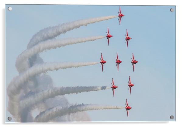 Red Arrows diamond Nine Acrylic by Oxon Images