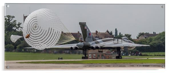 Vulcan Bomber parachute at Yeovilton Acrylic by Oxon Images