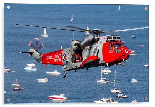  Royal Navy Sea King SAR Acrylic by Oxon Images