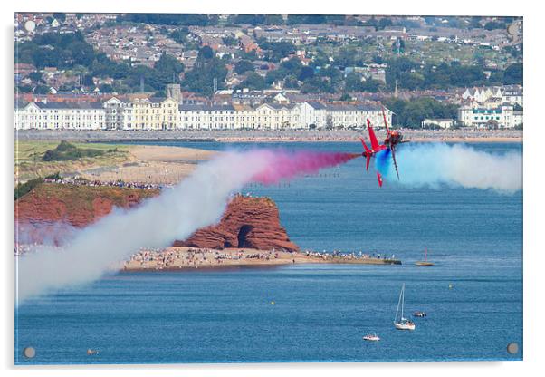 RAF Red Arrows at Dawlish Acrylic by Oxon Images