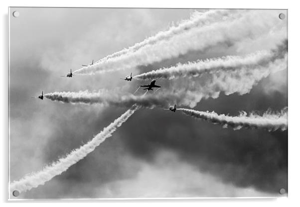 Red Arrows at Duxford 2014 Acrylic by Oxon Images