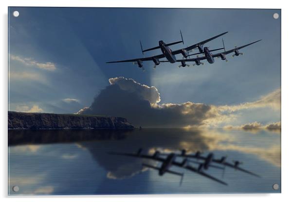  Lancasters into the sunrays Acrylic by Oxon Images