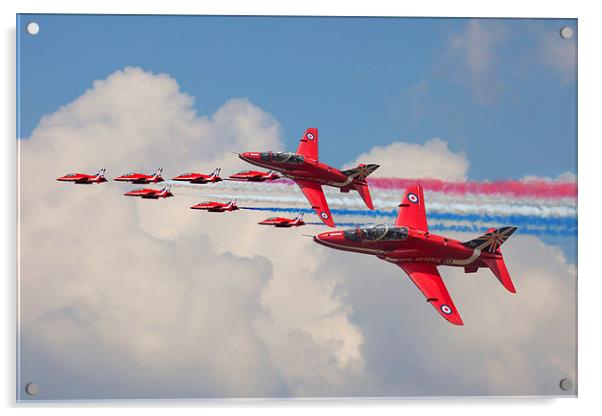  Red Arrows 50th anniversary Acrylic by Oxon Images