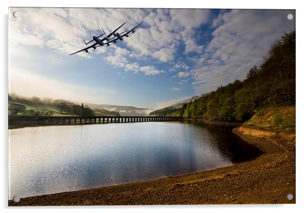  Lancaster bombers over Ladybower Acrylic by Oxon Images