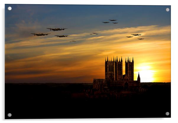  Bomber County Sunset Acrylic by Oxon Images