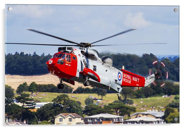 Royal Navy Sea King helicopter Acrylic by Oxon Images
