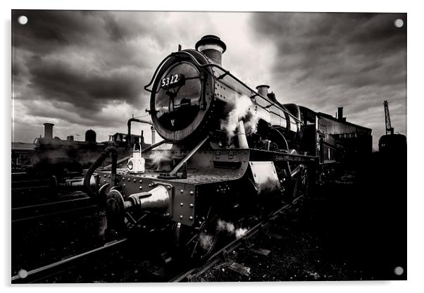 Steam Train Engine Acrylic by Oxon Images