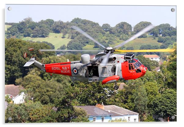  Royal Navy SeaKing at Dawlish 2015 Acrylic by Oxon Images