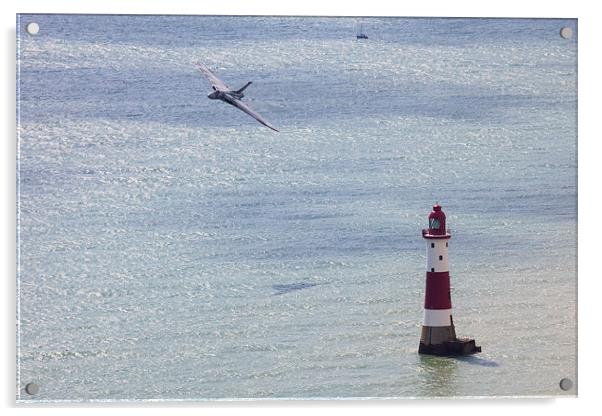  Vulcan Bomber XH558 Beachy Head 2 Acrylic by Oxon Images