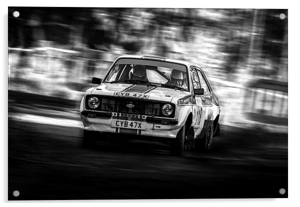 Ford Escort Mk2 tempest rally Acrylic by Oxon Images