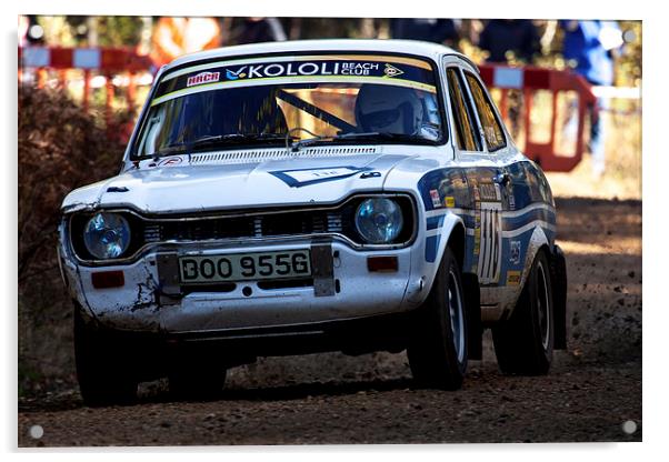 Classic Ford Escort Mk1 rally car Acrylic by Oxon Images