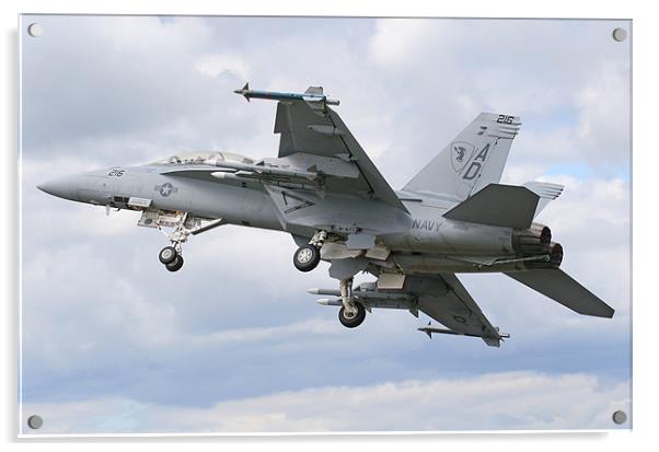 F18 Hornet Acrylic by Oxon Images