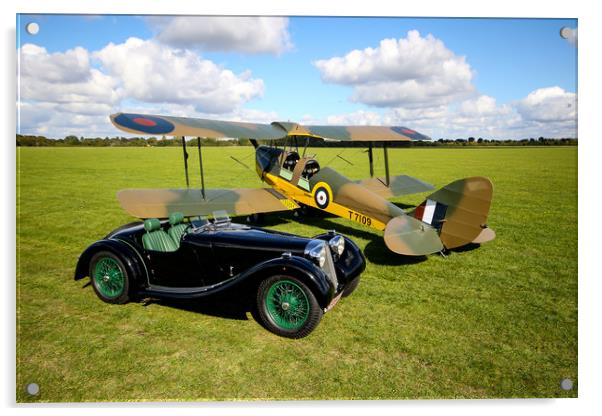 Tiger Moth and Atalanta Acrylic by Oxon Images