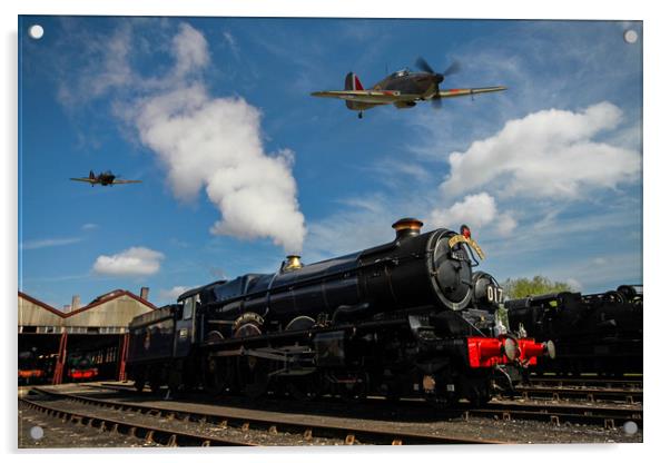 Hurricanes beating up a goods yard Acrylic by Oxon Images