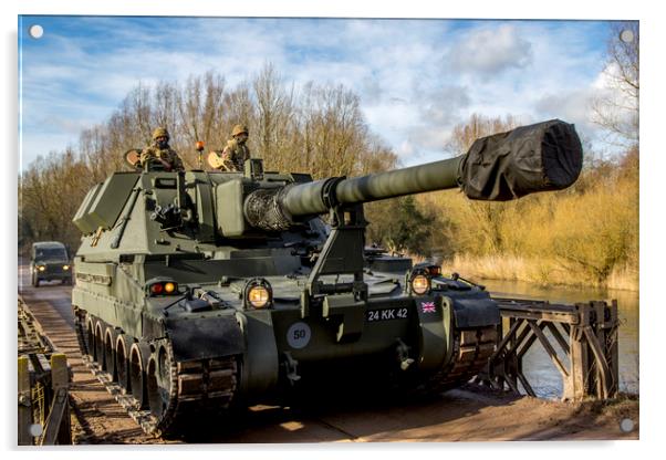 AS90 Self Propelled Gun Acrylic by Oxon Images