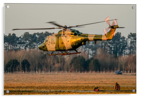 Army Air Corps Lynx at sunset Acrylic by Oxon Images