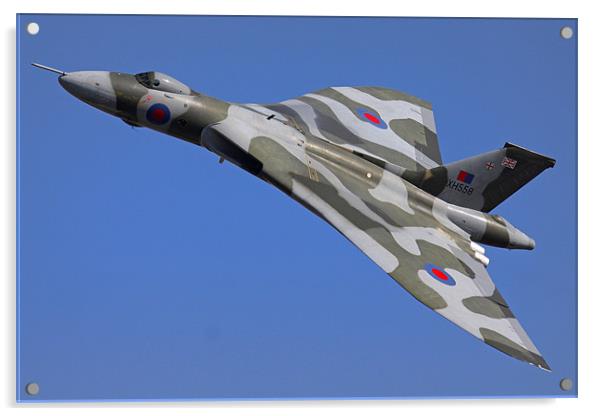 Avro Vulcan Bomber XH558 at RIAT Air Show Acrylic by Oxon Images
