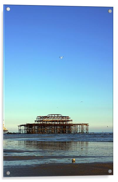 Brighton west pier 2 Acrylic by Oxon Images