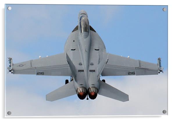 FA18 Topside shot Acrylic by Oxon Images