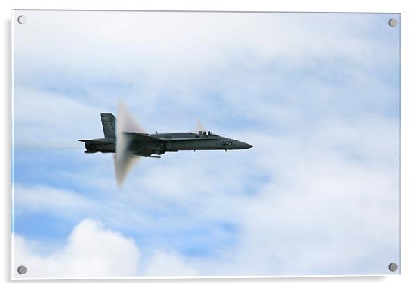 F18 Hornet shockwave Acrylic by Oxon Images
