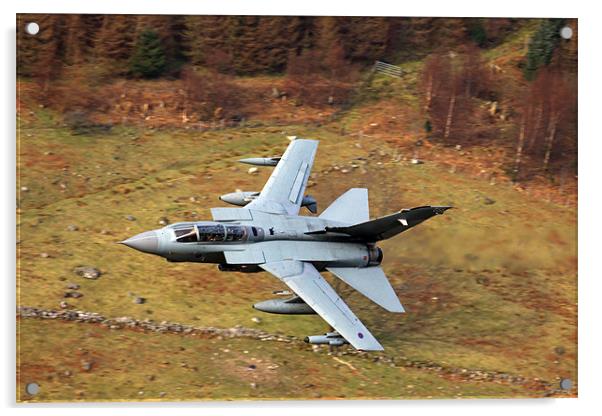 Tornado GR4 056 low level in wales Acrylic by Oxon Images