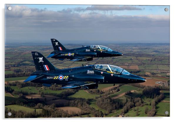 100 Squadron Hawks Acrylic by Oxon Images