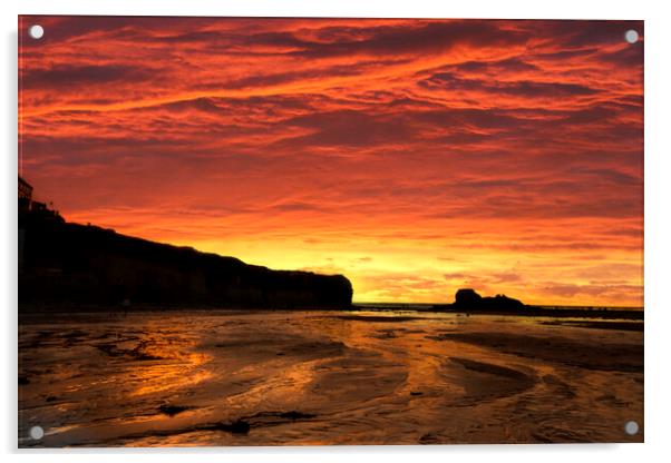 A perranporth sunset Acrylic by Oxon Images