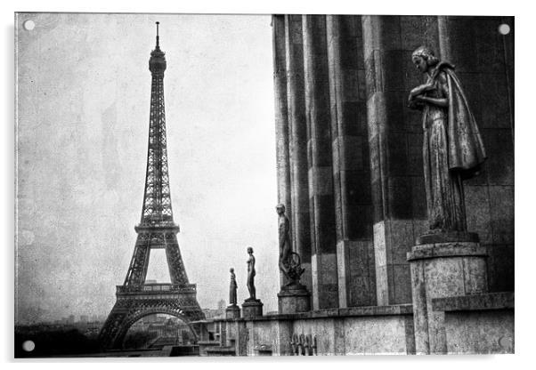 Black and White Paris Acrylic by Toon Photography