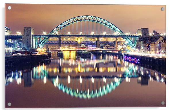 Newcastle City Lights Acrylic by Toon Photography