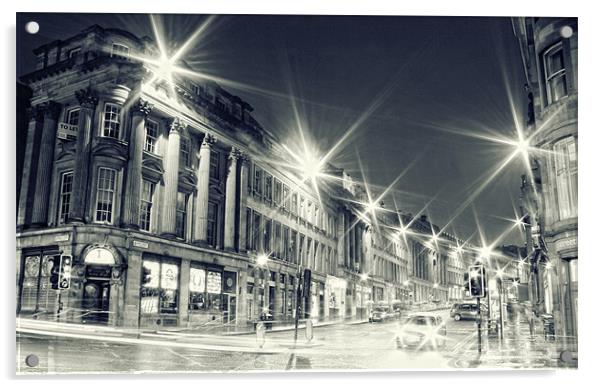 Grey Street Lights Acrylic by Toon Photography