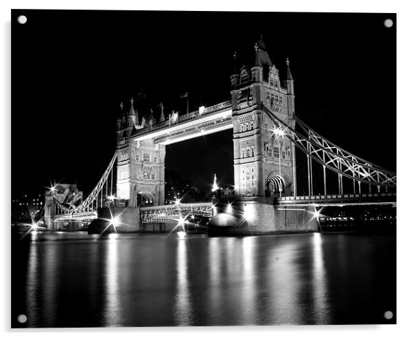 Tower Bridge Mono Acrylic by Toon Photography