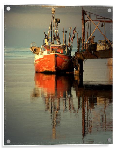 old boat - new version  Acrylic by darek nowicki