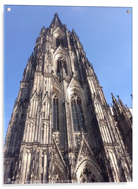 Pointing to Heaven - Cologne Cathedral Acrylic by Heather Gale
