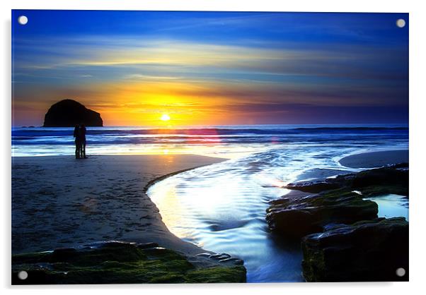 Romance at Sunset Acrylic by David Wilkins
