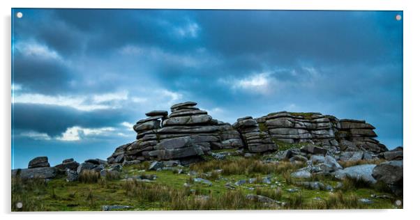 Roughtor Bodmin Moor Acrylic by David Wilkins