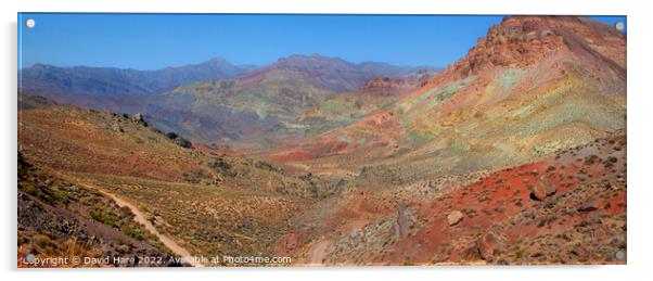 Titus Canyon, Nevada. Acrylic by David Hare