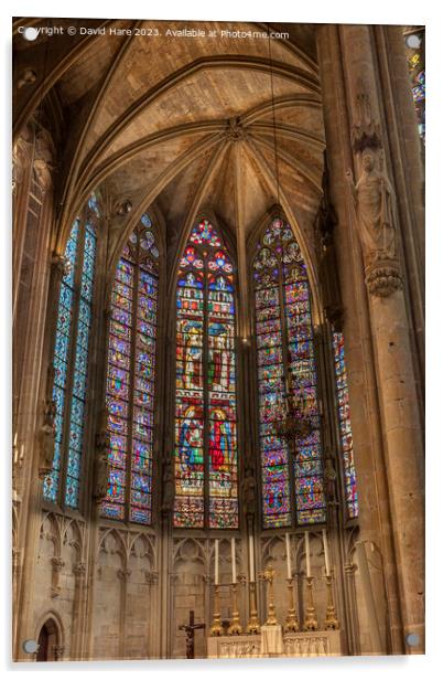Basilique Saint Nazaire Acrylic by David Hare