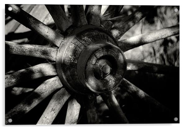 Wagon wheel Acrylic by David Hare