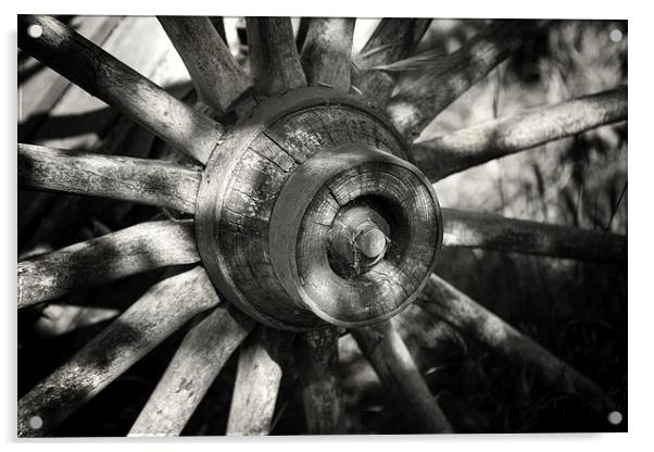 Wagon Wheel Acrylic by David Hare