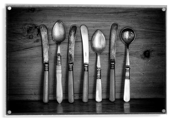  Old Cutlery Acrylic by David Hare