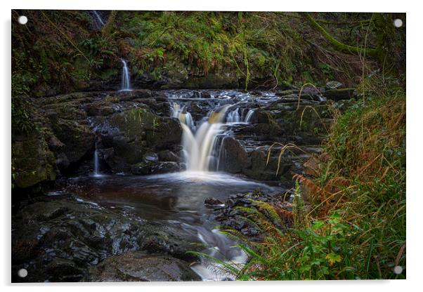  Glenariff Nature Reserve Waterfalls Acrylic by David Hare