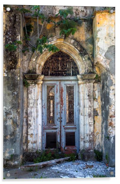 Derelict Doorway Acrylic by David Hare