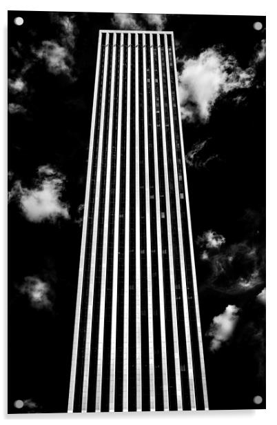 Silver Stripes Acrylic by David Hare