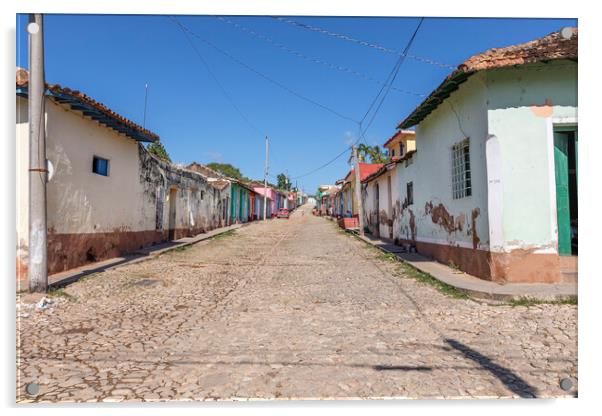 Streets of Trinidad, Cuba Acrylic by David Hare