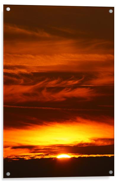 fiery sky Acrylic by jon betts