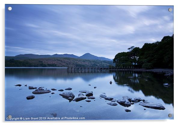 Coniston Water at dawn, Lake District, Cumbria, UK Acrylic by Liam Grant