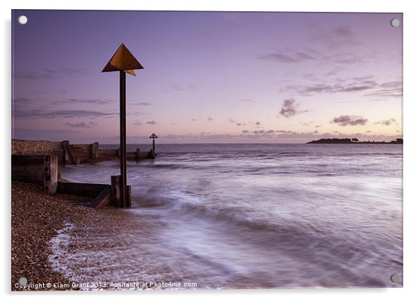 Hightide at dawn, Wells-next-the-sea, Norfolk, UK Acrylic by Liam Grant