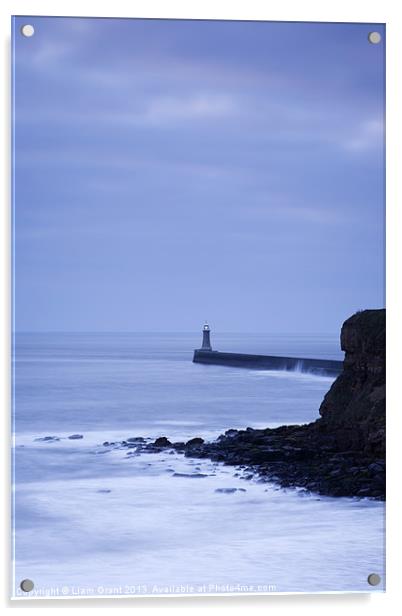 North Pier Lighthouse at dawn from Sharpness Point Acrylic by Liam Grant